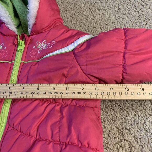 London Fog Infant Toddler Girls Jacket 24M Hooded Pink Zip Up Warm EUC - Picture 12 of 12